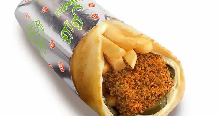 Albaik Falafel Sandwich Ingredients & Recipe 1 Falafel sandwich