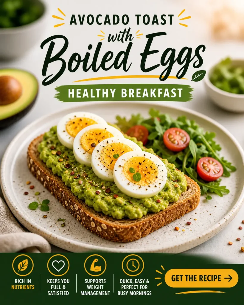 Avocado Toast with Boiled Eggs: The Healthy Breakfast 2 Avocado Toast with Boiled Healthy Breakfast